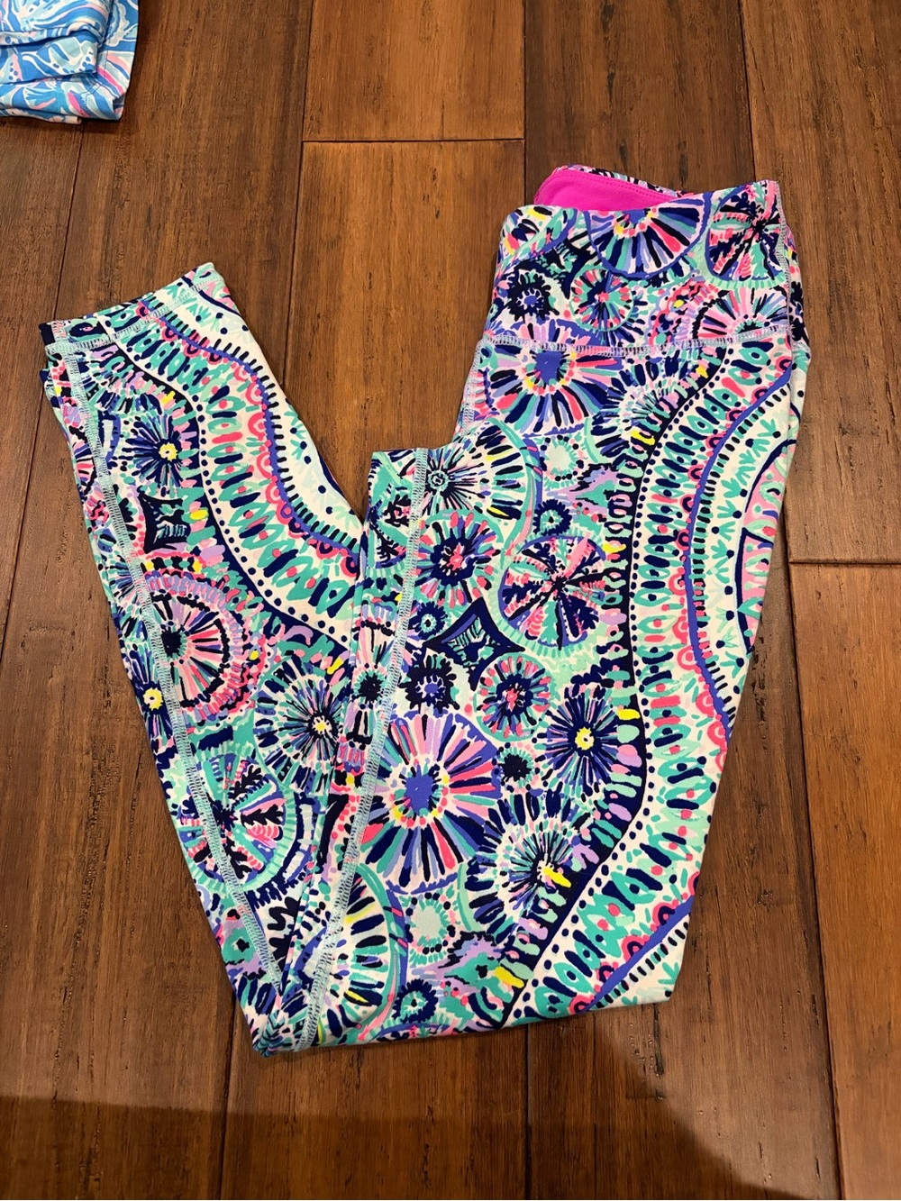 Lilly Pulitzer Multicolor Floral-Print Leggings - Pink, Blue & Aqua